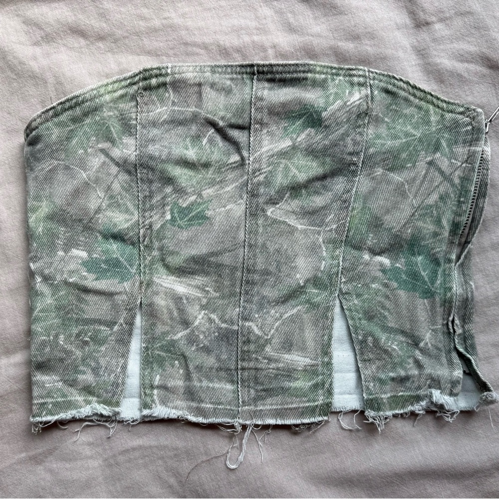 PacSun Camo Strapless Top